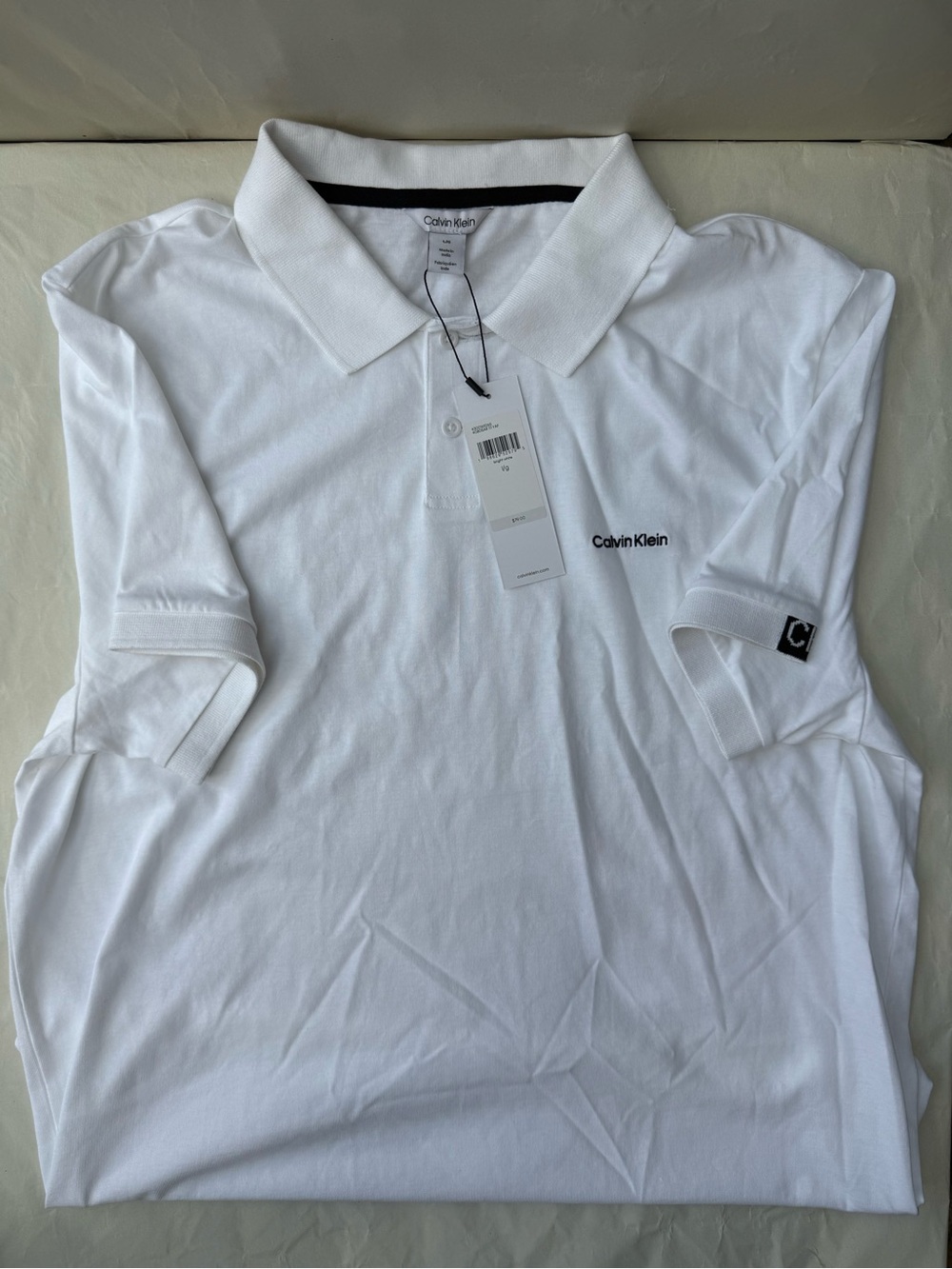 Calvin Klein - (White) Men’s Polo - Size L - New W/Tags